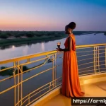니제르 숙소 및 호텔 추천 - **Prompt 1: Luxurious Riverside Retreat in Niamey**
    "An elegant, high-end hotel suite in Niamey,...