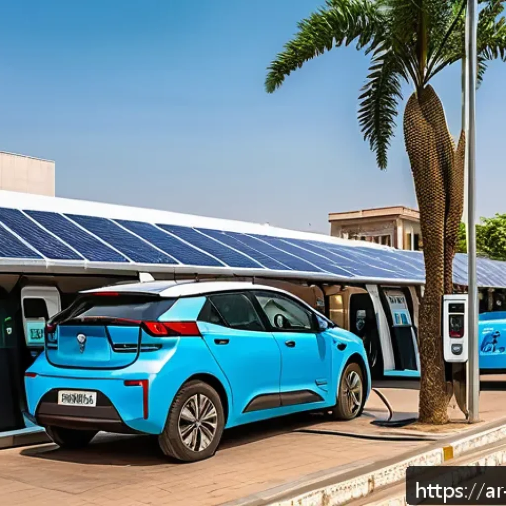 니제르에서 전기차 충전소 보급 현황 - A modern electric vehicle charging station in Lagos, Nigeria, featuring fast chargers with advanced ...